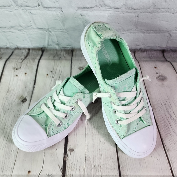 Converse slip ons seafoam lace eyelet sneakers - Picture 1 of 8